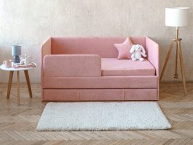 Диван-кровать Happy (коралловый) в Минусинске - minusinsk.mebel-nsk.ru | фото