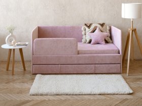Диван-кровать Happy (розовый) в Минусинске - minusinsk.mebel-nsk.ru | фото