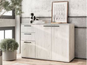 Комод Стандарт-3 NEW (дуб крафт белый) в Минусинске - minusinsk.mebel-nsk.ru | фото