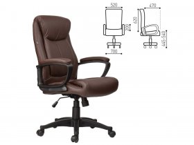 Кресло офисное BRABIX Enter EX-511, коричневое в Минусинске - minusinsk.mebel-nsk.ru | фото