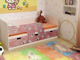 Кровать детская с ящиками 1,86 Минима Hello Kitty в Минусинске - minusinsk.mebel-nsk.ru | фото