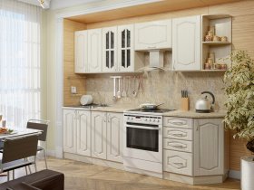 Модульная кухня Классика-1 (дуб молочный) в Минусинске - minusinsk.mebel-nsk.ru | фото