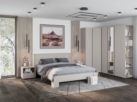 Модульная спальня Люмо (кашемир) в Минусинске - minusinsk.mebel-nsk.ru | фото