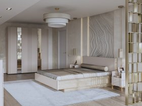 Модульная спальня Одетта (дуб эндгрей/меланж) в Минусинске - minusinsk.mebel-nsk.ru | фото