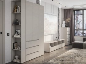 Модульная стенка Люмо (кашемир) в Минусинске - minusinsk.mebel-nsk.ru | фото