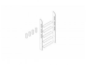 Пакет №10 Прямая лестница и опоры для двухъярусной кровати Соня в Минусинске - minusinsk.mebel-nsk.ru | фото