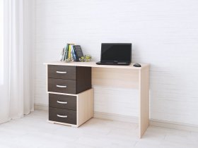 Стол письменный Сити-2 (венге/дуб молочный) в Минусинске - minusinsk.mebel-nsk.ru | фото